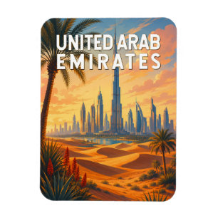VAE Vereinigte Arabische Emirate Illustration Reis Magnet