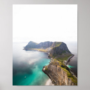 Vaeroy Lofoten Cliff Foto Poster