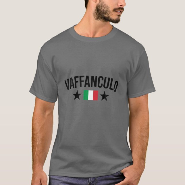 Vaffanculo Funny Italienisches Sprichwort, das in T-Shirt (Vorderseite)