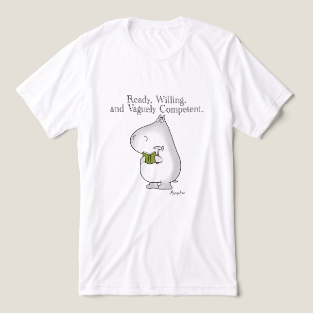 Vage kompetent Hippo von Sandra Boynton Tri-Blend Shirt (Design Vorderseite)