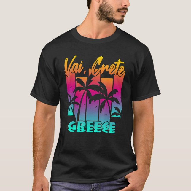 Vai Crete Creece T-Shirt (Vorderseite)