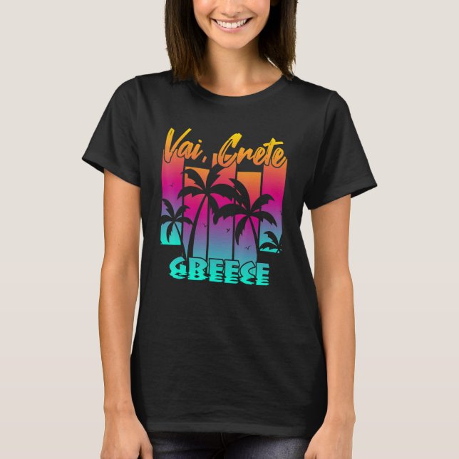 Vai Crete Creece T-Shirt (Vorderseite)