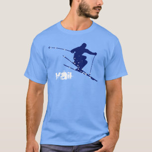 Vail blauer Schnee-Ski T-Shirt