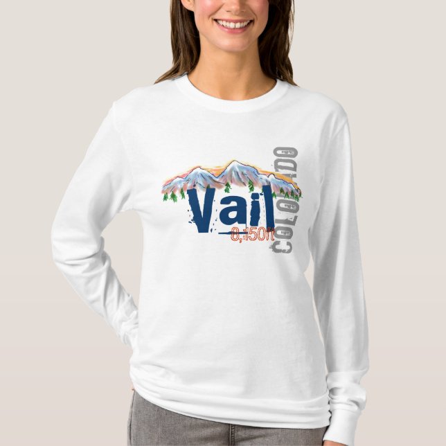 Vail Colorado Aufzug Hoodie T-Shirt (Vorderseite)