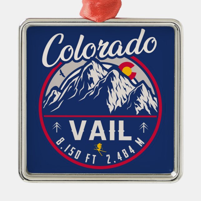Vail Colorado Berg - Handelsschild Ornament Aus Metall (Vorne)