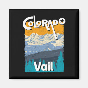 Vail Colorado Berg Staat Rocky Mountains Tee S Magnet