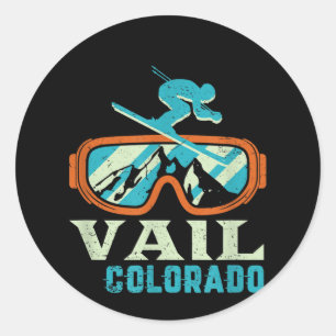 Vail Colorado Berg Vintage Retro Skifahren Und Sch Runder Aufkleber