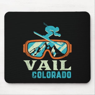 Vail Colorado Bergsee-Zauber Vintages Langlaufen u Mousepad