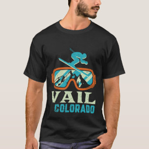 Vail Colorado Bergsee-Zauber Vintages Langlaufen u T-Shirt