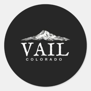 Vail Colorado Bergstadt Runder Aufkleber