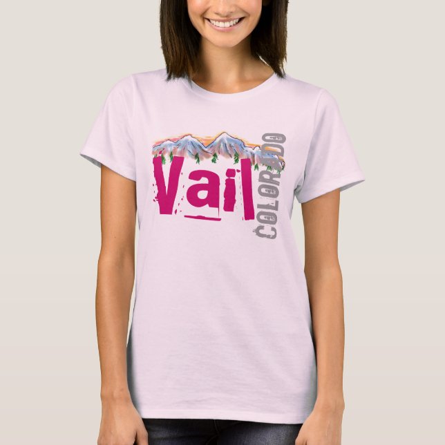 Vail Colorado Dament-stück T-Shirt (Vorderseite)