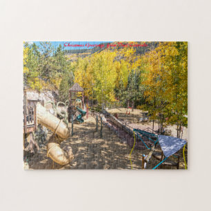 Vail Colorado Forest Park.Frohe Weihnachten Puzzle