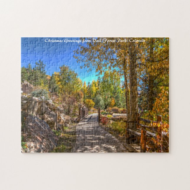 Vail Colorado Forest Park. Weihnachtsgrüße Puzzle (Horizontal)