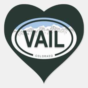 Vail Colorado Gebirgsumbau-Herz-Aufkleber Herz-Aufkleber