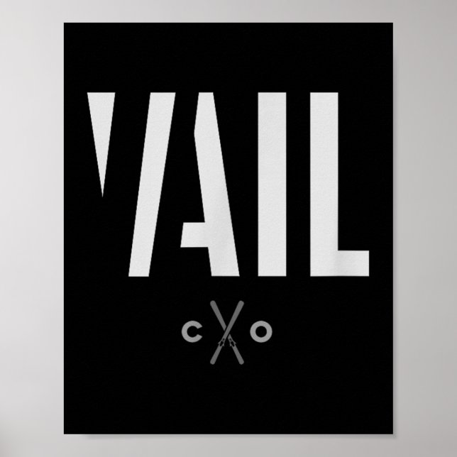 Vail Colorado Graphic Ski Poster (Vorne)