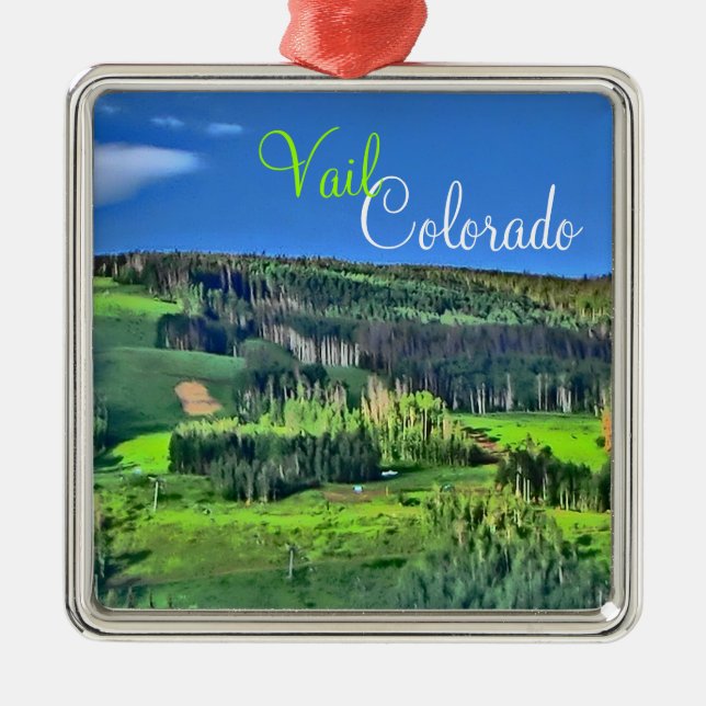 Vail Colorado helle Lauflandschaftliche Verzierung Ornament Aus Metall (Vorne)