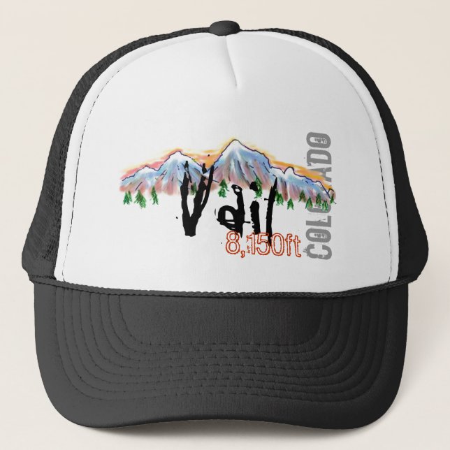 Vail Colorado-Höhenflug Truckerkappe (Vorderseite)