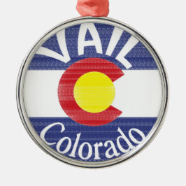 Vail Colorado Kreisflagge Ornament Aus Metall