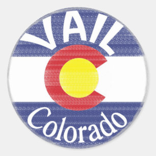 Vail Colorado Kreisflagge Runder Aufkleber