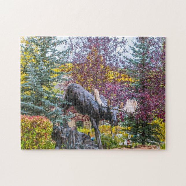 Vail Colorado Moose Statue. Puzzle (Horizontal)