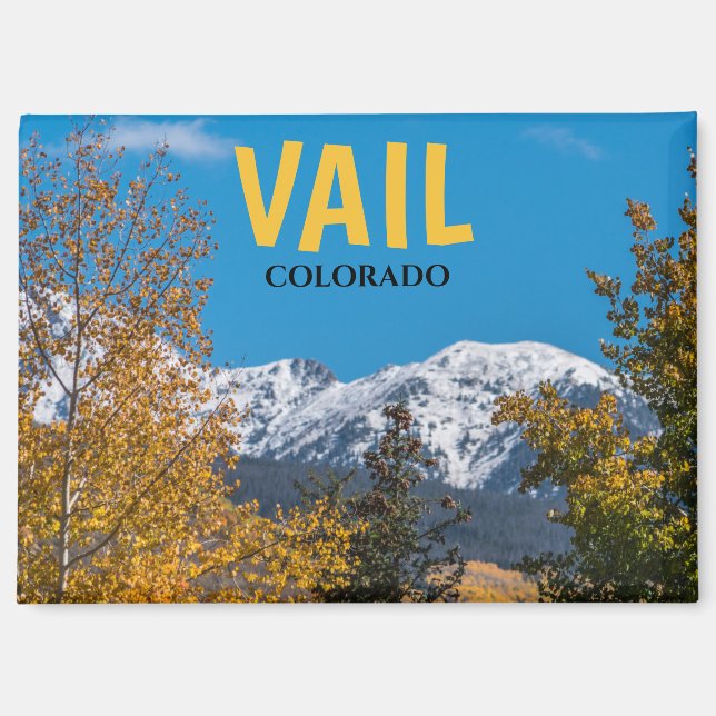Vail Colorado Mountains Souvenir Magnet  (Vorderseite)