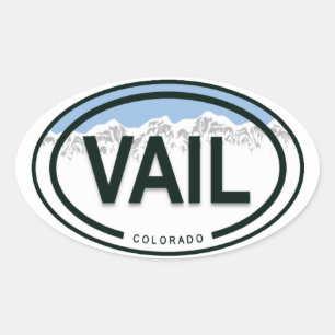 Vail Colorado Rocky Mountain Tag Ovaler Aufkleber