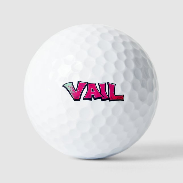 Vail Colorado Rosa Graffiti Golf Golfball (Vorderseite)