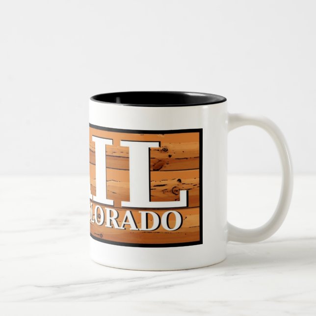 Vail Colorado rustikales Holzschild Kaffee Tasse (Rechts)
