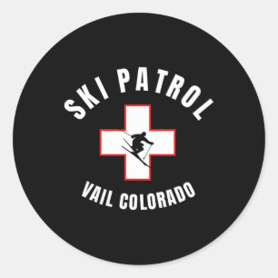 Vail Colorado Ski Patrol Runder Aufkleber