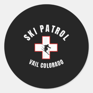 Vail Colorado Ski Patrol Runder Aufkleber