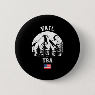 Vail Colorado Ski Resort Alpin Skifahren American Button
