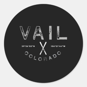 Vail Colorado Ski Runder Aufkleber