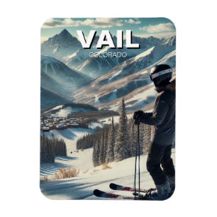Vail Colorado Ski Snowboard Magnet