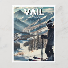 Vail Colorado Ski Snowboard Postkarte