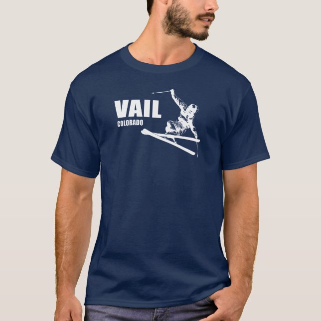 Vail Colorado Skier T-Shirt (Vorderseite)