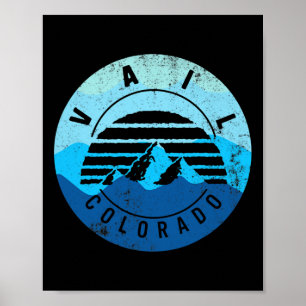 Vail Colorado Skifahren Snowboarden Winterski Park Poster