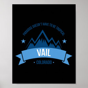 Vail Colorado Skiort Urlaub Shirt Snowb Poster