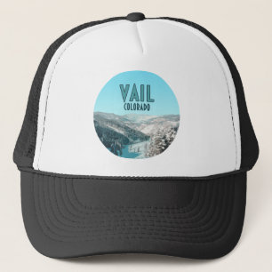 Vail Colorado Snow Mountains Vintag Truckerkappe