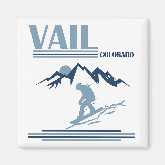 Vail Colorado Snowboarden Magnet (Vorne)