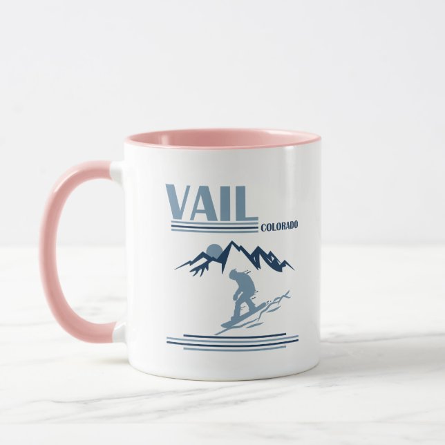 Vail Colorado Snowboarden Tasse (Links)