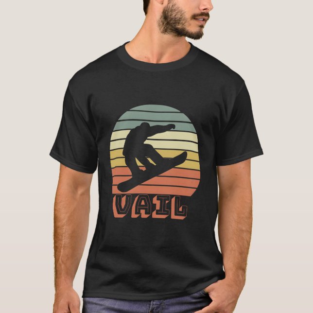 Vail Colorado Snowboarder Adventure T-Shirt (Vorderseite)