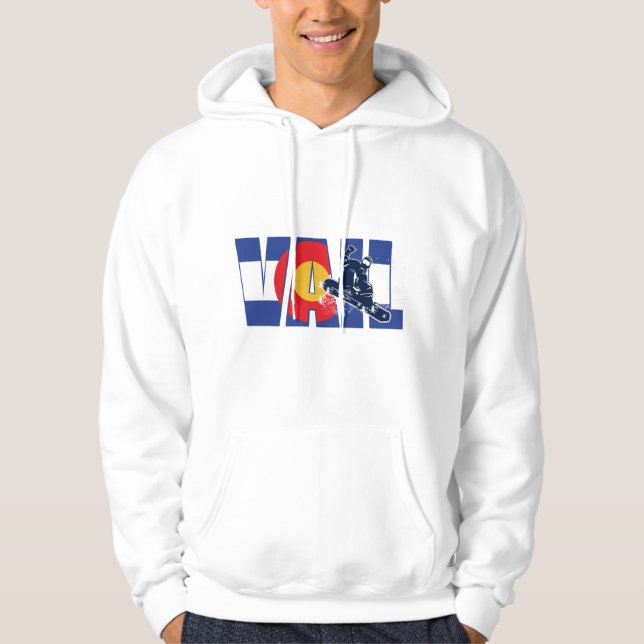 Vail Colorado Snowboarder Hoodie (Vorderseite)