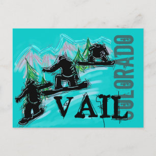 Vail Colorado Snowboarder Postkarte