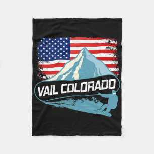 Vail Colorado Snowboarding American Flag I Nordic Fleecedecke