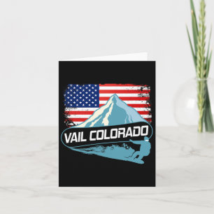 Vail Colorado Snowboarding American Flag I Nordic Karte