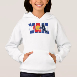 Vail Colorado und Snowboarder Hoodie