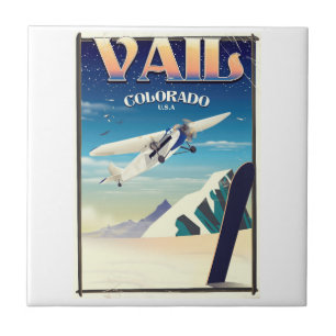 Vail Colorado Vintage-Reiseplakat Fliese