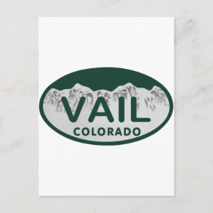 Vail Licence Oval Postkarte