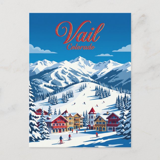 Vail Mountain Resort USA Postkarte (Vorderseite)