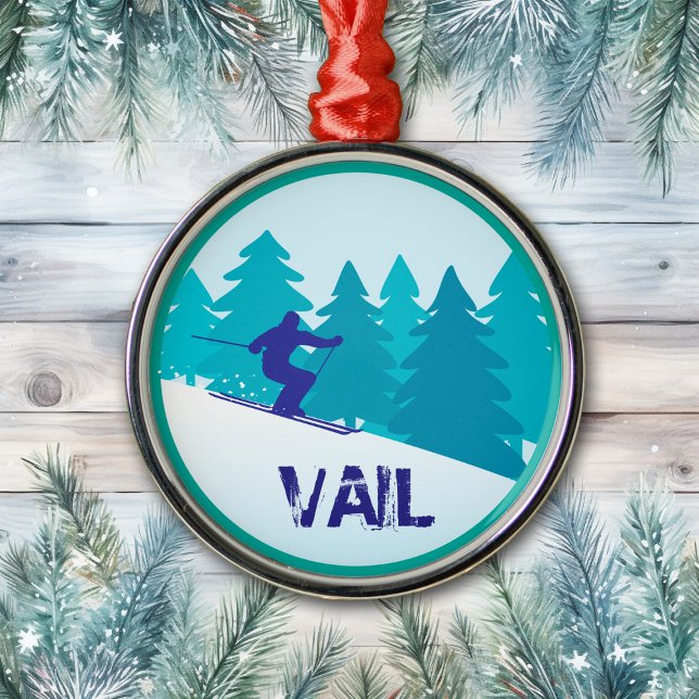 Vail Ski Circle Weihnachten Ornament Aus Metall (Von Creator hochgeladen)